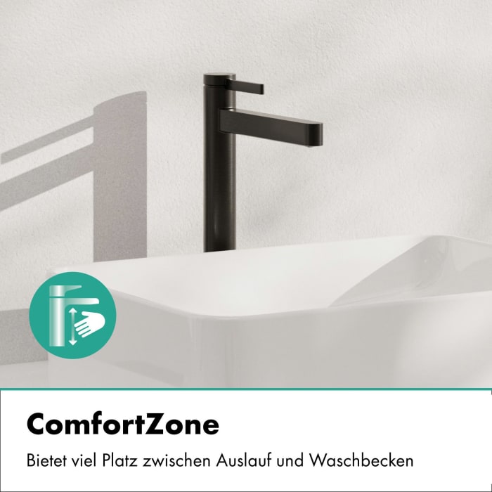 hansgrohe Finoris Einhebel-Waschtischarmatur 260 für Aufsatzwaschtische mit Push-Open Ablaufgarnitur
