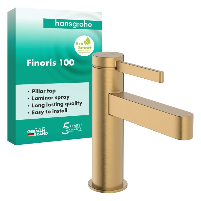 hansgrohe Finoris Standventil 100 mit Hebelgriff für Kaltwasser oder vorgemischtes Wasser ohne Ablaufgarnitur