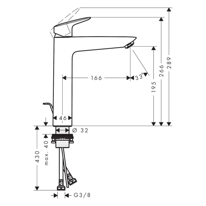 hansgrohe Logis Einhebel-Waschtischmischer 190