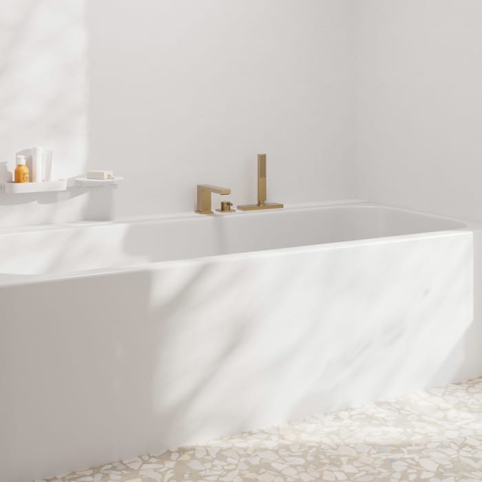 hansgrohe Tecturis E 3-Loch Einhebel-Wannenrandarmatur mit Schlauchbox (sBox)