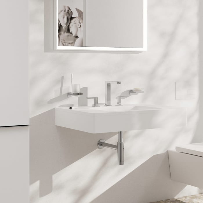 hansgrohe Tecturis E 3-Loch Waschtischarmatur 150 wassersparend+ mit Push-Open Ablaufgarnitur