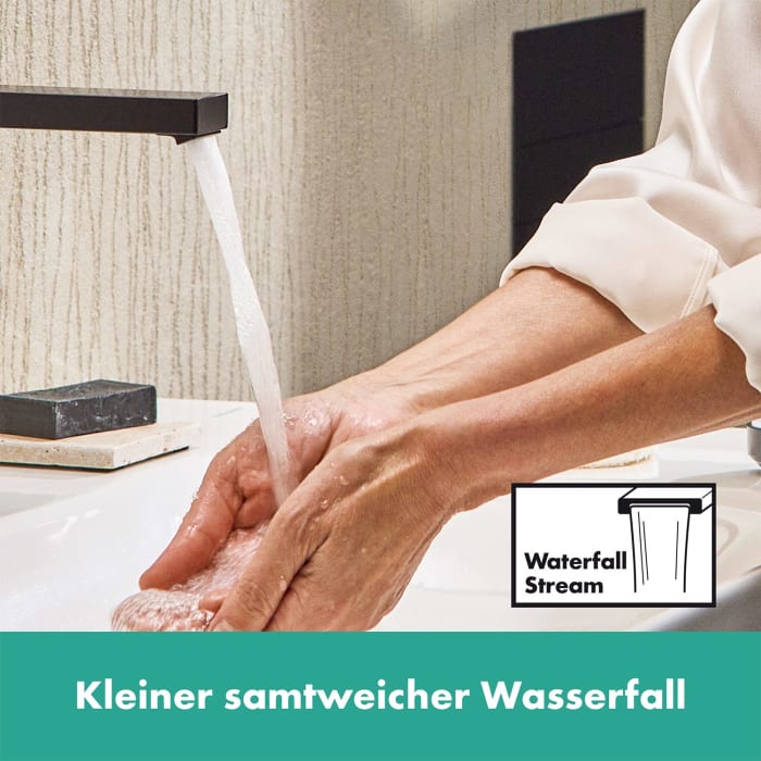 hansgrohe Tecturis E Einhebel-Waschtischarmatur 210 Fine CoolStart wassersparend+ mit Schwenkauslauf und Push-Open Ablaufgarnitur