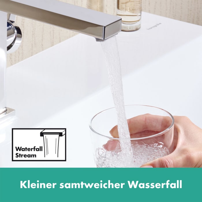 hansgrohe Tecturis E Einhebel-Waschtischarmatur 110 Fine CoolStart wassersparend+ mit Push-Open Ablaufgarnitur