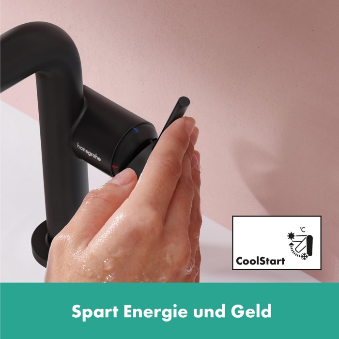 hansgrohe Tecturis S Einhebel-Waschtischarmatur 110 Fine CoolStart wassersparend+ mit Zugstangen-Ablaufgarnitur