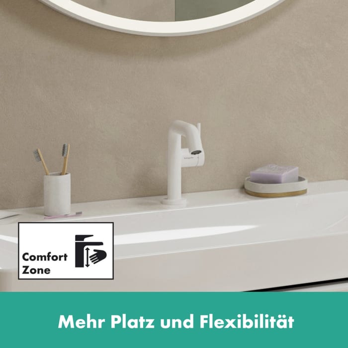 hansgrohe Tecturis S Einhebel-Waschtischarmatur 110 Fine CoolStart wassersparend+ ohne Ablaufgarnitur