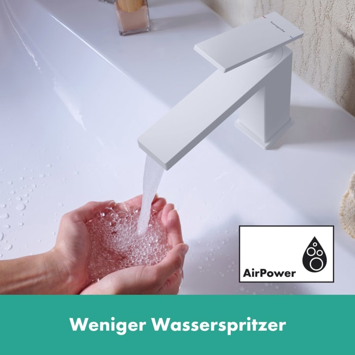 hansgrohe Tecturis E Einhebel-Waschtischarmatur 110 wassersparend+ mit Zugstangen-Ablaufgarnitur