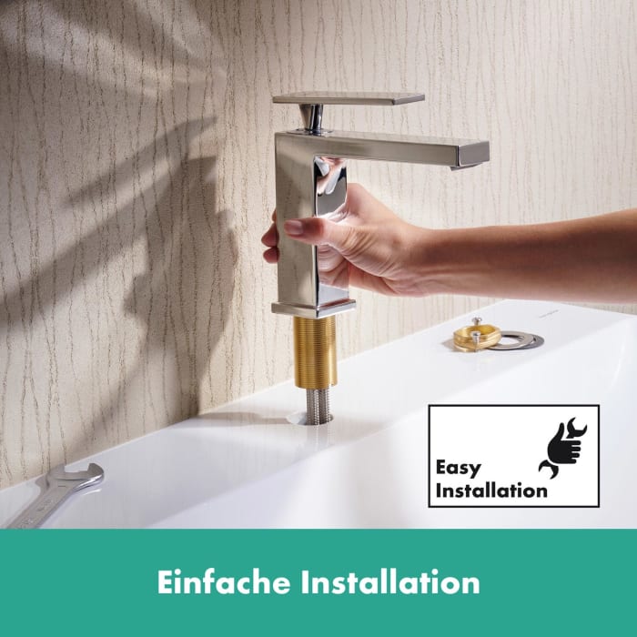 hansgrohe Tecturis E Einhebel-Waschtischarmatur 110 CoolStart wassersparend+ ohne Ablaufgarnitur