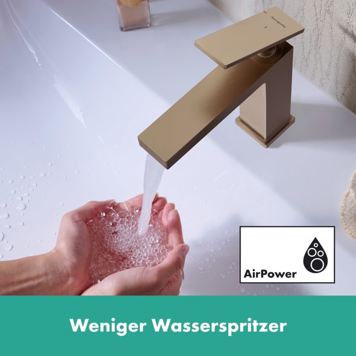 hansgrohe Tecturis E Einhebel-Waschtischarmatur 110 CoolStart wassersparend+ mit Zugstangen-Ablaufgarnitur