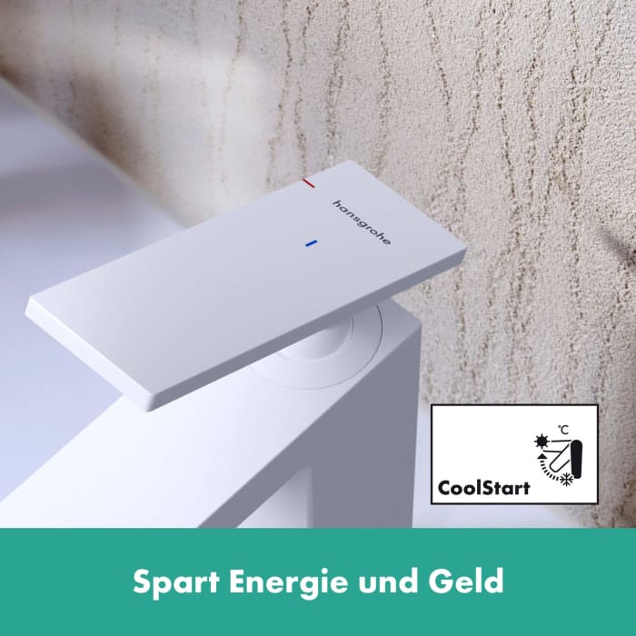 hansgrohe Tecturis E Einhebel-Waschtischarmatur 110 CoolStart mit Zugstangen-Ablaufgarnitur