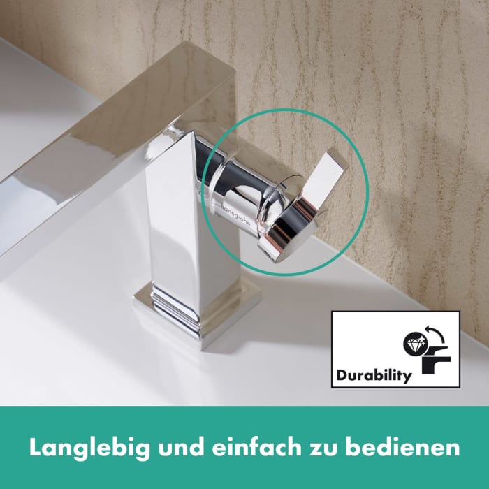 hansgrohe Tecturis E Einhebel-Waschtischarmatur 110 Fine CoolStart mit Push-Open Ablaufgarnitur
