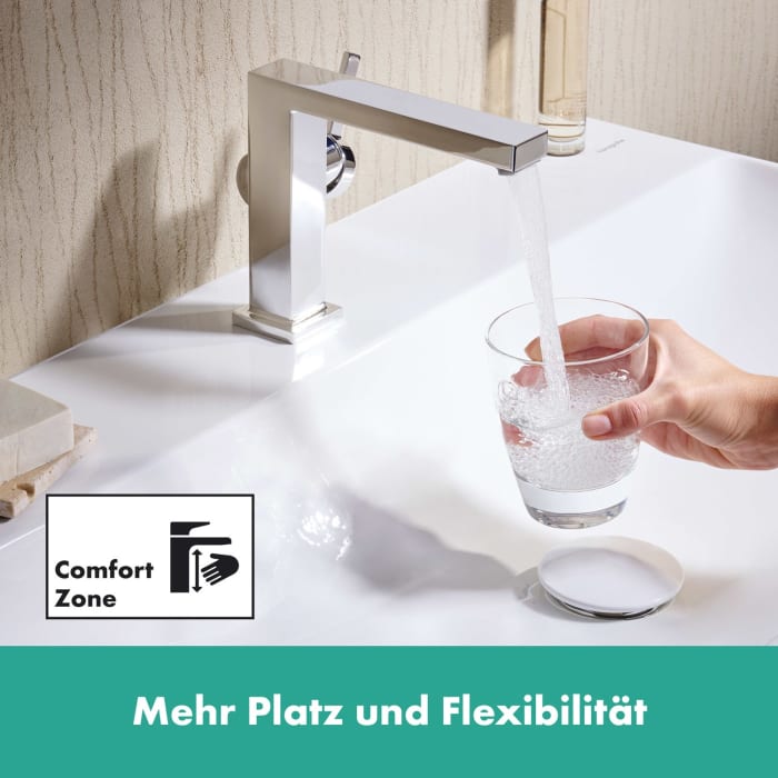 hansgrohe Tecturis E Einhebel-Waschtischarmatur 110 Fine CoolStart wassersparend+ ohne Ablaufgarnitur
