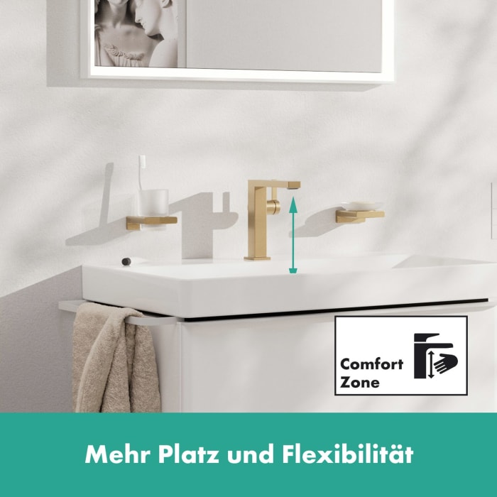hansgrohe Tecturis E Einhebel-Waschtischarmatur 150 Fine CoolStart wassersparend+ mit Push-Open Ablaufgarnitur
