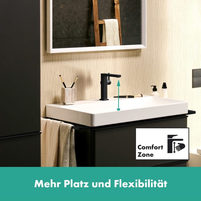 hansgrohe Tecturis E Einhebel-Waschtischarmatur 150 Fine CoolStart wassersparend+ mit Push-Open Ablaufgarnitur