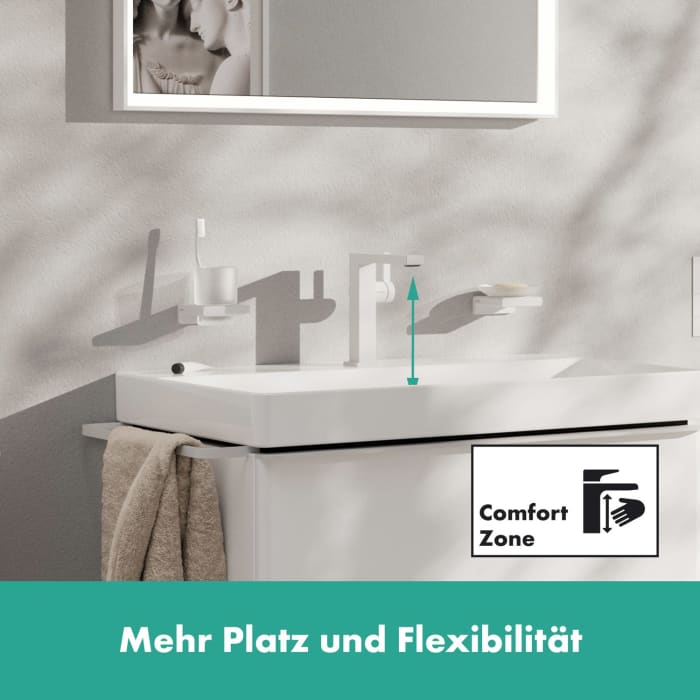 hansgrohe Tecturis E Einhebel-Waschtischarmatur 150 Fine CoolStart wassersparend+ mit Push-Open Ablaufgarnitur