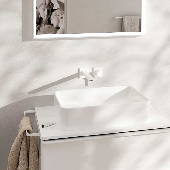 hansgrohe Tecturis E Einhebel-Waschtischarmatur Unterputz für Wandmontage wassersparend+ mit Auslauf 22,5 cm