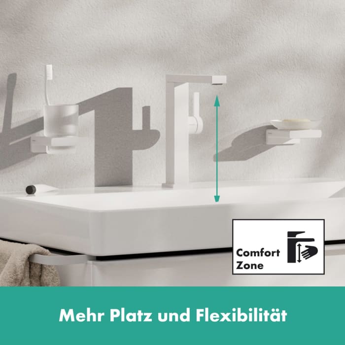 hansgrohe Tecturis E Einhebel-Waschtischarmatur 210 Fine CoolStart wassersparend+ mit Schwenkauslauf und Push-Open Ablaufgarnitur