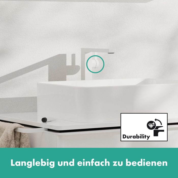 hansgrohe Tecturis E Einhebel-Waschtischarmatur 240 Fine CoolStart wassersparend+ für Aufsatzwaschtische ohne Ablaufgarnitur