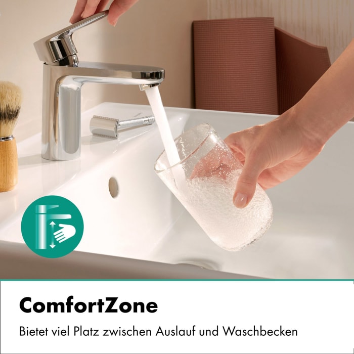 hansgrohe Vernis Blend Einhebel-Waschtischarmatur 100 CoolStart, mit Push-Open Ablaufgarnitur
