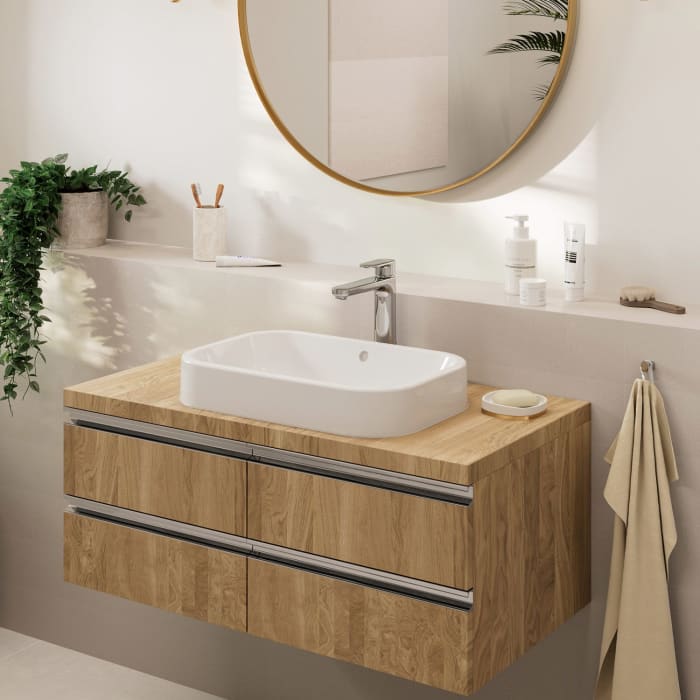 hansgrohe Vernis Blend Einhebel-Waschtischarmatur 190 CoolStart, mit Push-Open Ablaufgarnitur