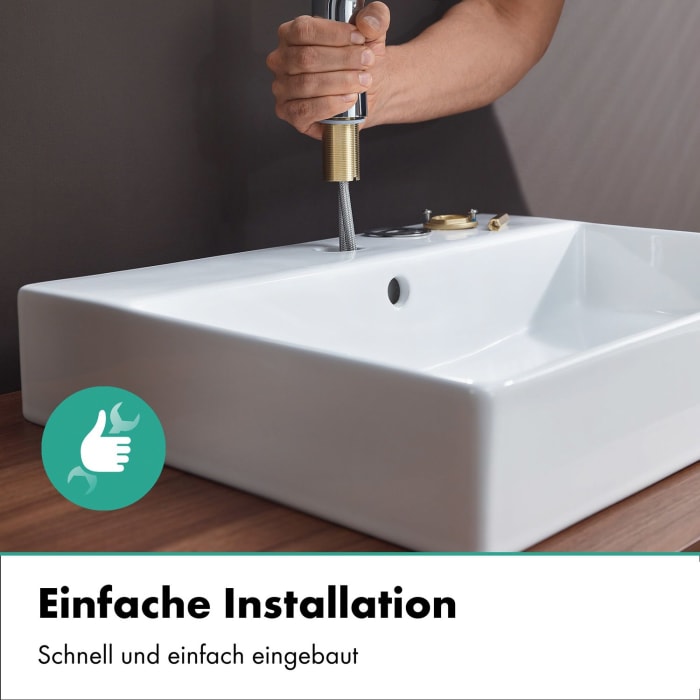hansgrohe Vernis Blend Einhebel-Waschtischarmatur 190 CoolStart, mit Push-Open Ablaufgarnitur