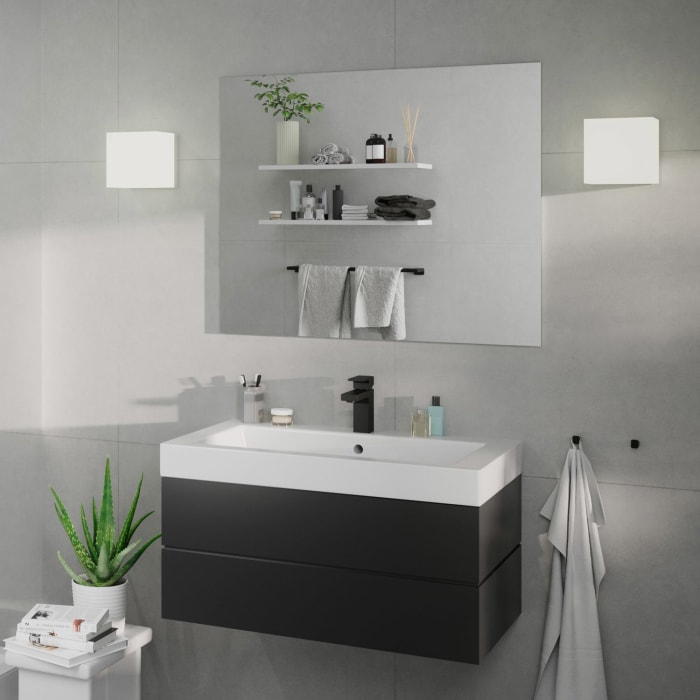 hansgrohe Vernis Shape Einhebel-Waschtischarmatur 100 CoolStart, mit Push-Open Ablaufgarnitur