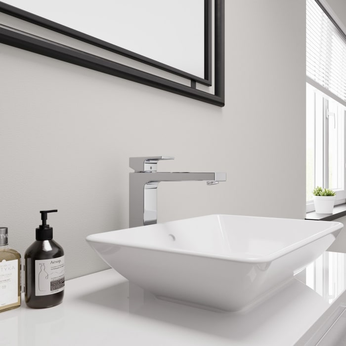 hansgrohe Vernis Shape Einhebel-Waschtischarmatur 190 CoolStart, mit Push-Open Ablaufgarnitur