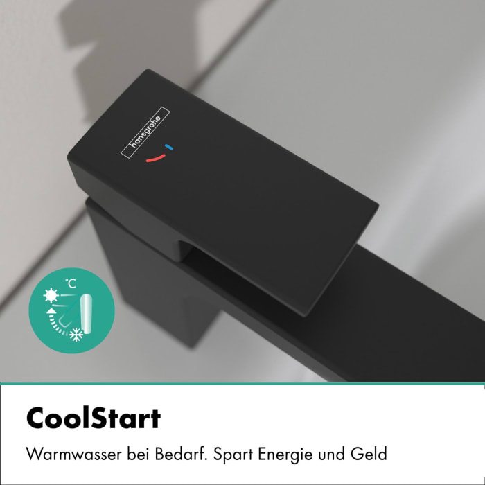 hansgrohe Vernis Shape Einhebel-Waschtischarmatur 100 CoolStart, mit Push-Open Ablaufgarnitur