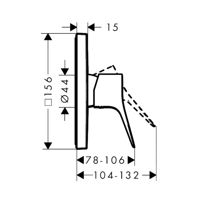 hansgrohe Vivenis Einhebel-Duscharmatur Unterputz