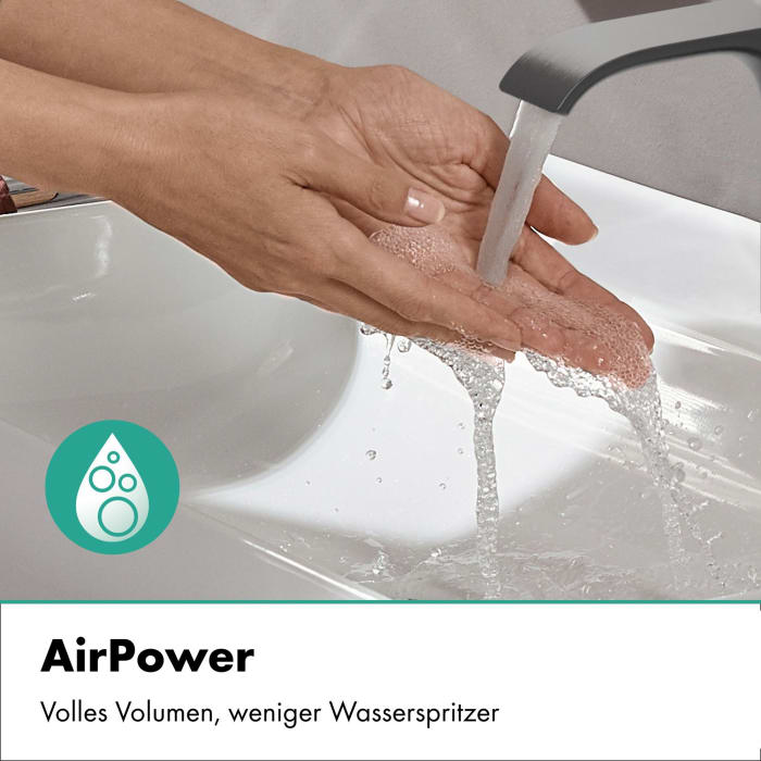 hansgrohe Vivenis Einhebel-Waschtischarmatur 80 mit Zugstangen-Ablaufgarnitur