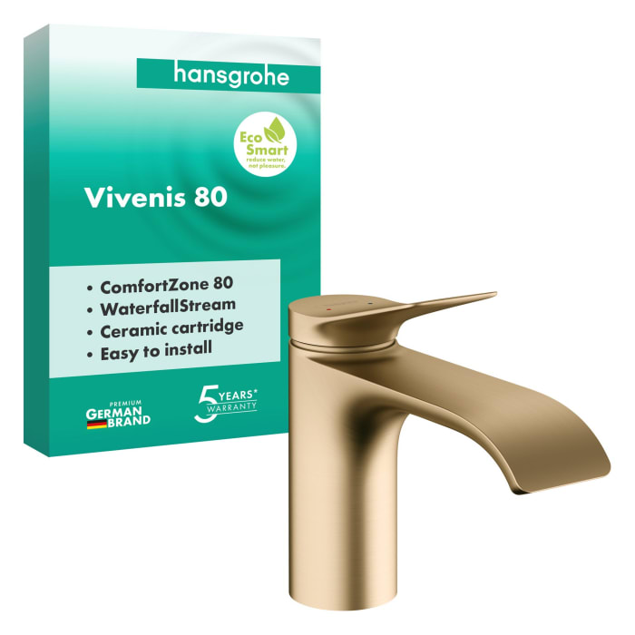 hansgrohe Vivenis Einhebel-Waschtischarmatur 80 ohne Ablaufgarnitur