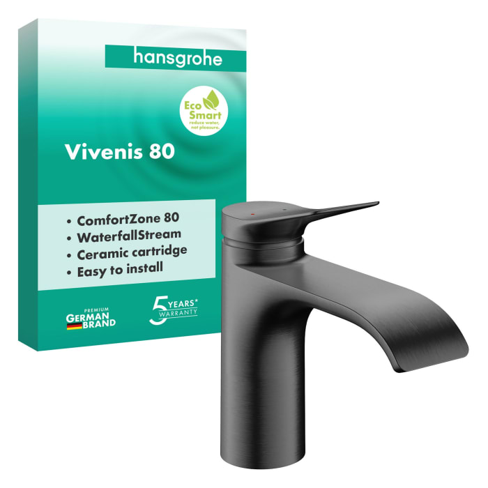 hansgrohe Vivenis Einhebel-Waschtischarmatur 80 ohne Ablaufgarnitur
