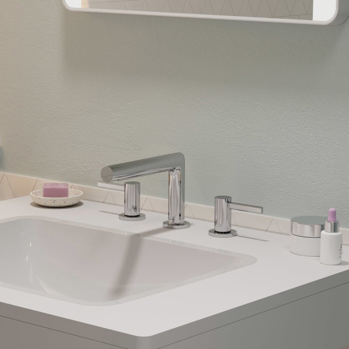 hansgrohe Zesis S 3-Loch Waschtischarmatur 100 mit Zugstangen-Ablaufgarnitur