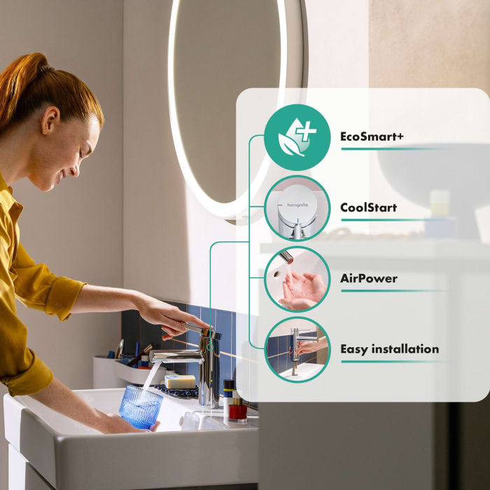 hansgrohe Zesis S Einhebel-Waschtischarmatur 100 CoolStart ohne Ablaufgarnitur