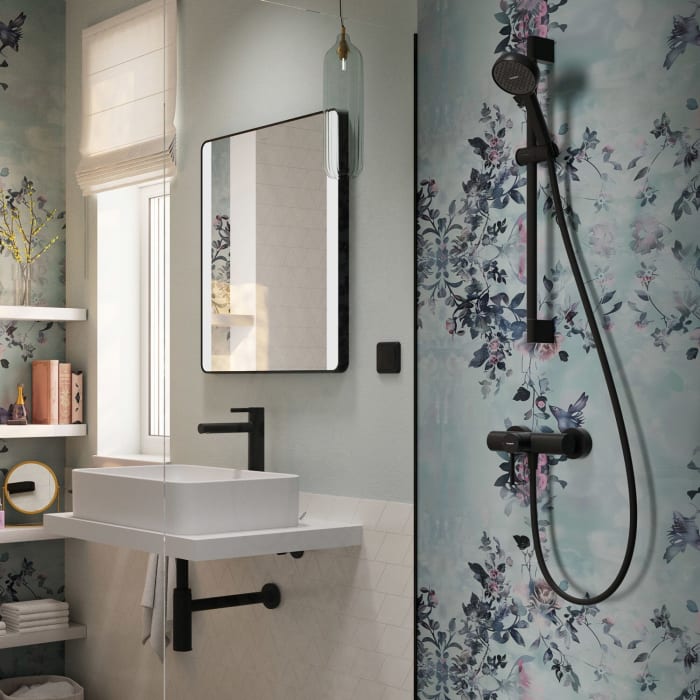 hansgrohe Zesis S Einhebel-Waschtischarmatur 230 CoolStart für Aufsatzwaschtische mit Zugstangen-Ablaufgarnitur