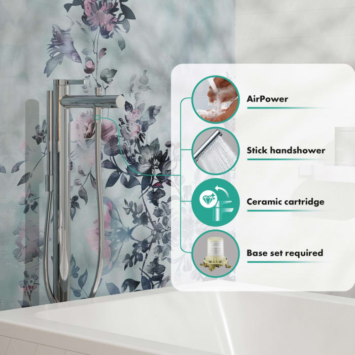 hansgrohe Zesis S Einhebel-Wannenarmatur bodenstehend