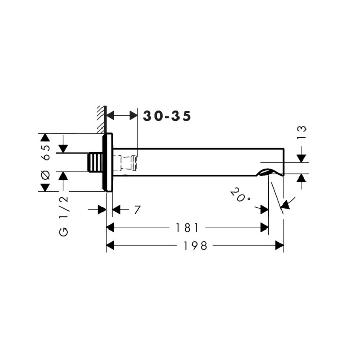 hansgrohe Zesis S Wanneneinlauf
