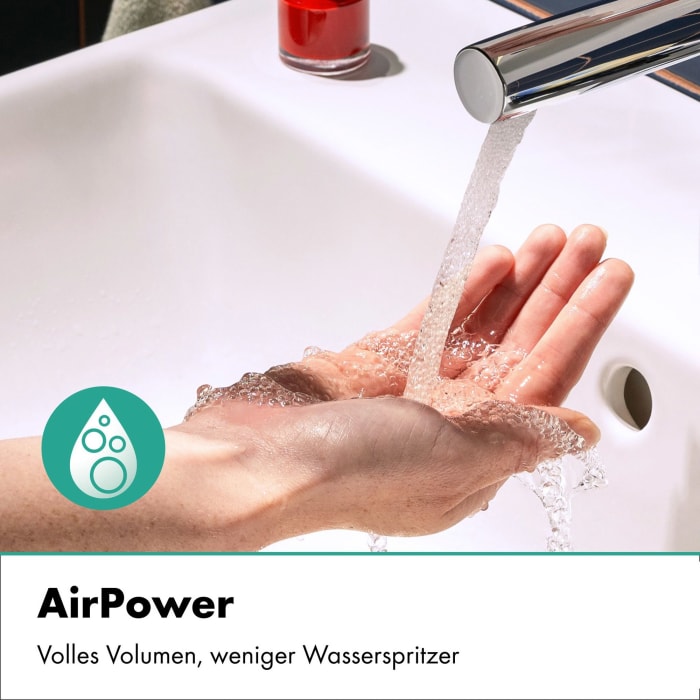 hansgrohe Zesis S Einhebel-Waschtischarmatur 100 CoolStart mit Zugstangen Ablaufgarnitur