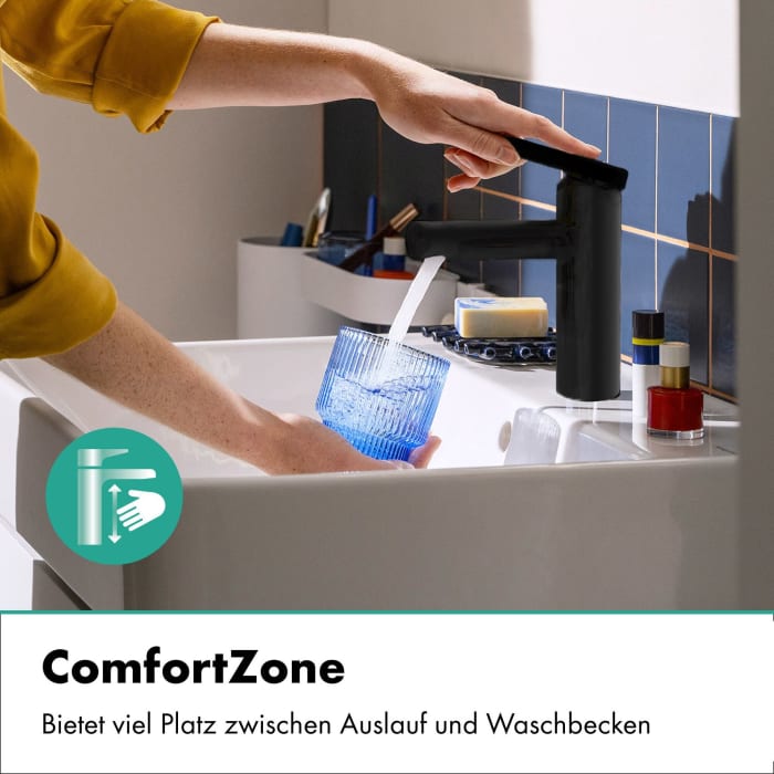 hansgrohe Zesis S Einhebel-Waschtischarmatur 100 CoolStart mit Push-Open Ablaufgarnitur