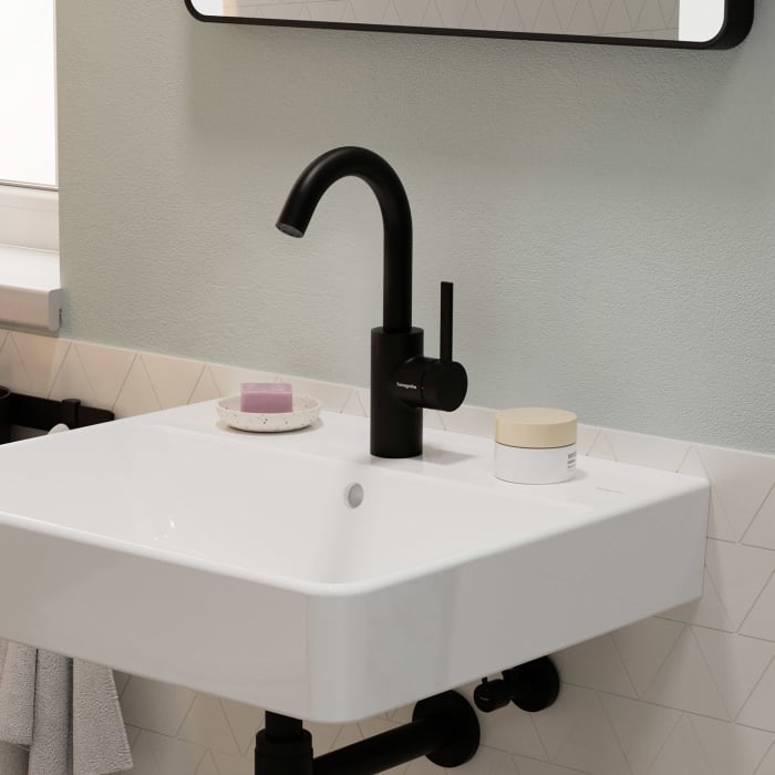 hansgrohe Zesis S Einhebel-Waschtischarmatur 210 CoolStart mit Schwenkauslauf und Push-Open Ablaufgarnitur