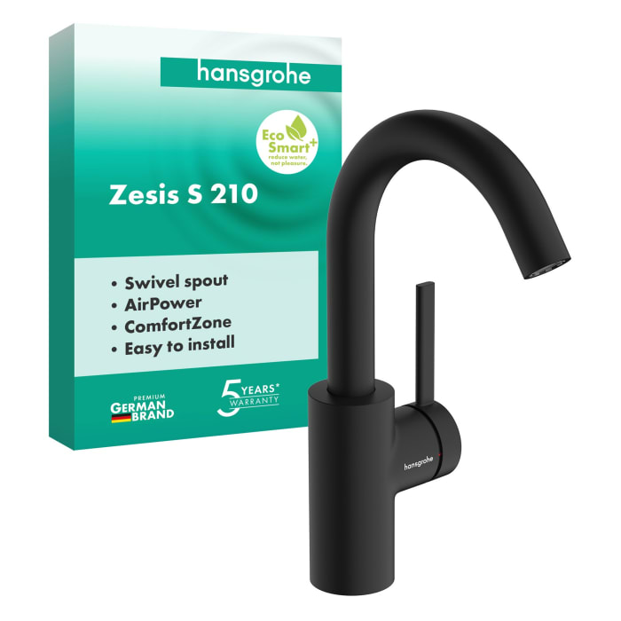 hansgrohe Zesis S Einhebel-Waschtischarmatur 210 CoolStart mit Schwenkauslauf ohne Ablaufgarnitur
