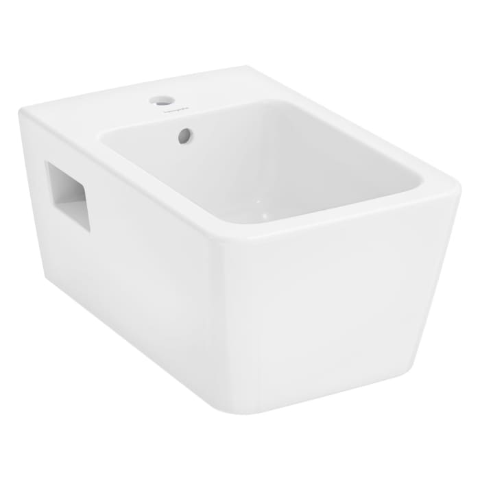 hansgrohe EluPura Original Q Wand Bidet 540 mit Hahnloch und Überlauf, SmartClean