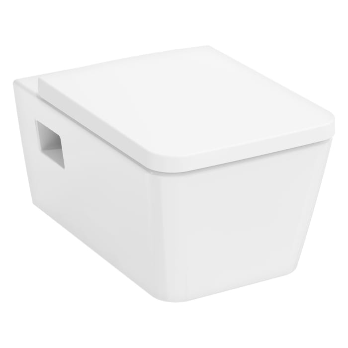 hansgrohe EluPura Original Q Wand WC Set 540 AquaChannel Flush, HygieneEffect mit WC-Sitz mit SoftClose und QuickRelease