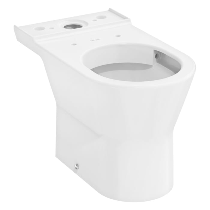 hansgrohe EluPura Original S Stand-WC für aufgesetzten Spülkasten 640 mit horizontalem Abgang, AquaChannel Flush, SmartClean