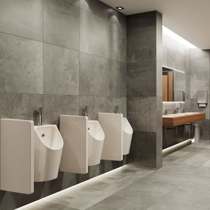 hansgrohe EluPura Original S Urinal mit Zulauf von hinten und Ablauf nach unten/hinten spülrandlos, SmartClean