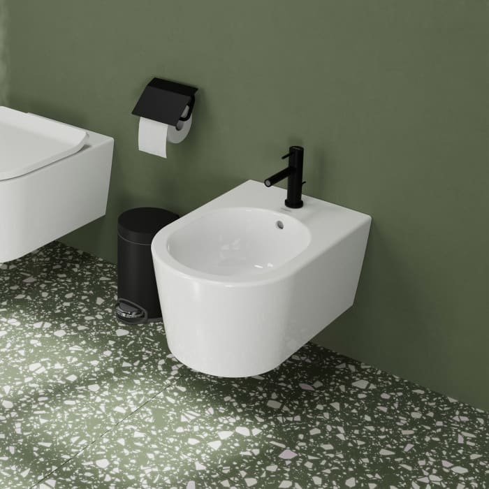 hansgrohe EluPura S Wand Bidet 540 mit Hahnloch und Überlauf, SmartClean