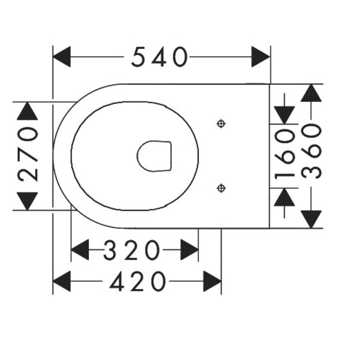 hansgrohe EluPura S Wand WC 540 spülrandlos AquaFall Flush