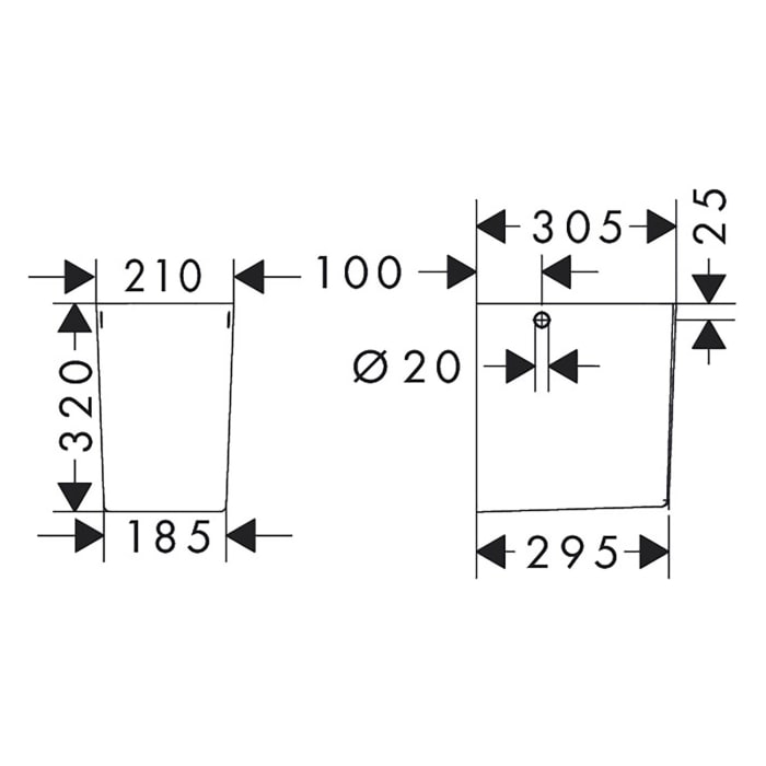 hansgrohe Xanuia Q Halbsäule für Waschtische