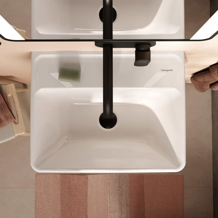 hansgrohe Xanuia Q Handwaschbecken 500/390 ohne Hahnloch mit Überlauf, SmartClean