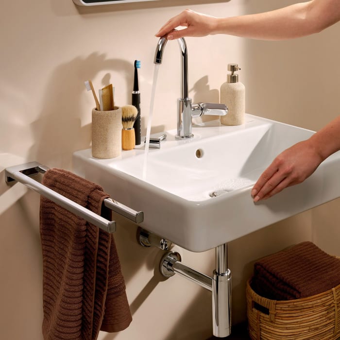 hansgrohe Xanuia Q Waschtisch 600/480 mit Hahnloch und Überlauf, SmartClean