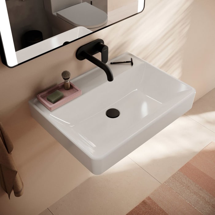 hansgrohe Xanuia Q Waschtisch 650/480 ohne Hahnloch und Überlauf